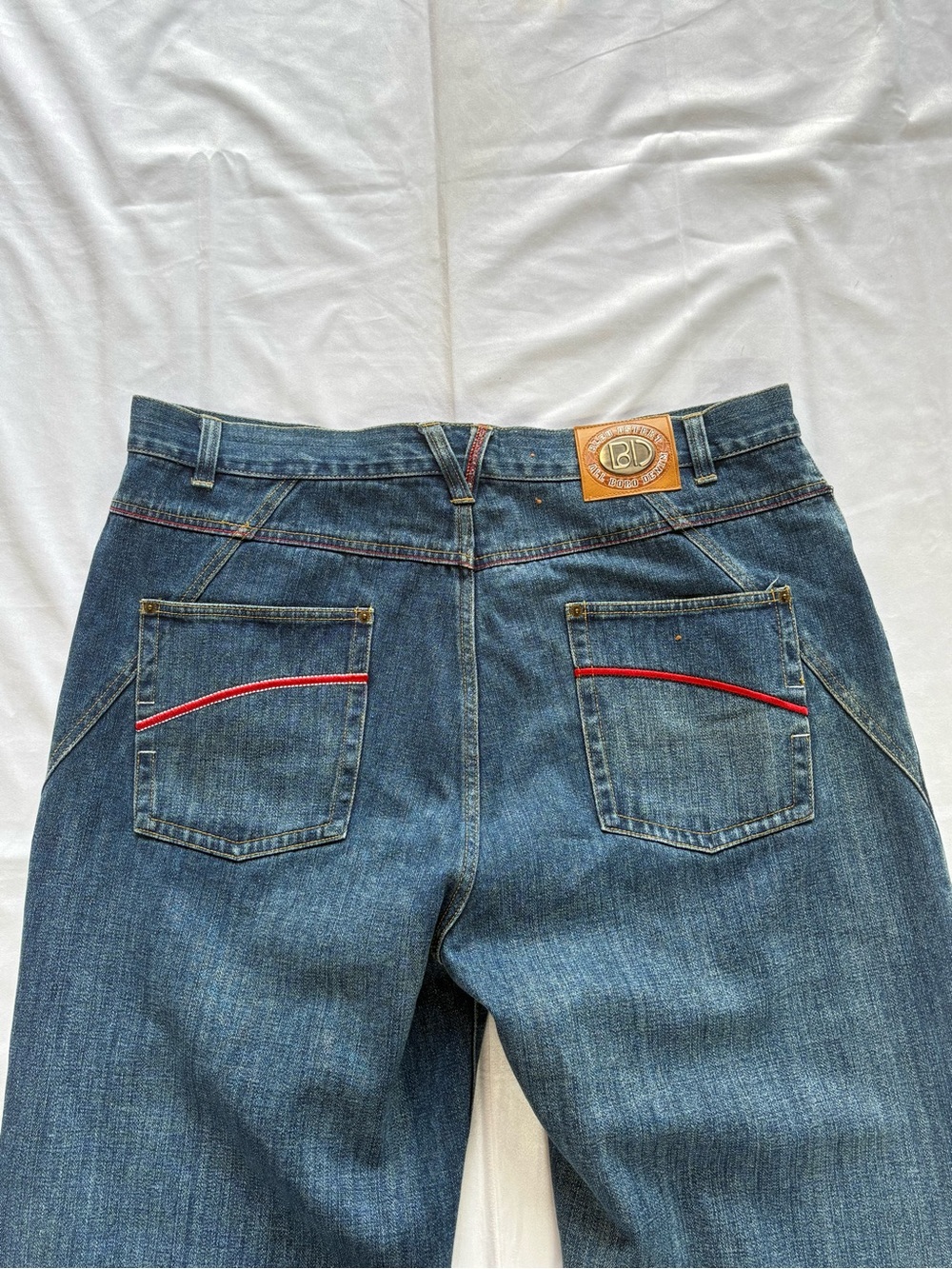 Y2K 2000s style Embroidered Blue Baggy Jeans | $50